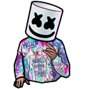 Marshmello Dripping Paint Helmet pointer