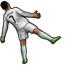 Cristiano Ronaldo CR7 Soccer Ball Custom Cursor cursor on a light page