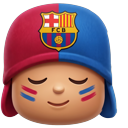 Pocoyo FC Barcelona Crest Red and Blue Pointer pointer on a light page