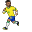 Neymar Jr Number 10 Diving and Falling Animated cursor on a light page
