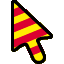 FC Barcelona Team Logo and Senyera Flag Design cursor on a light page